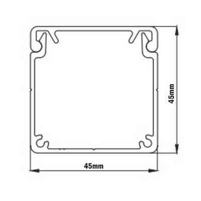 65-010-0 MODULAR SOLUTIONS CONDUIT ALUMINUM CONDUIT 45 WITH COVER 2M
